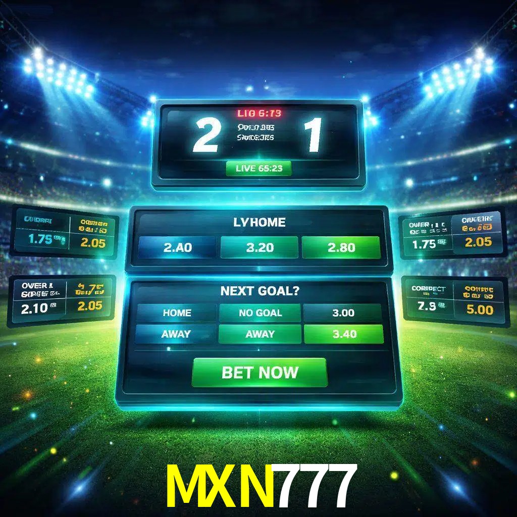 Vista de apuestas en vivo MXN777 durante un partido en curso