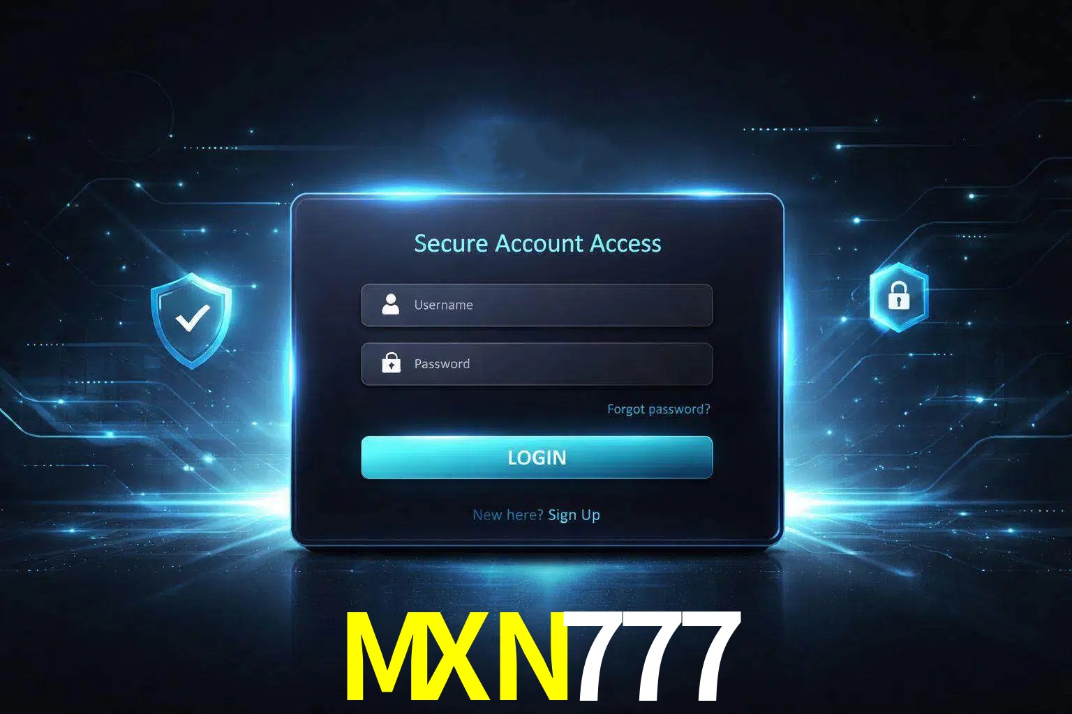 Pantalla de inicio de sesión de cuenta MXN777 para usuarios en México
